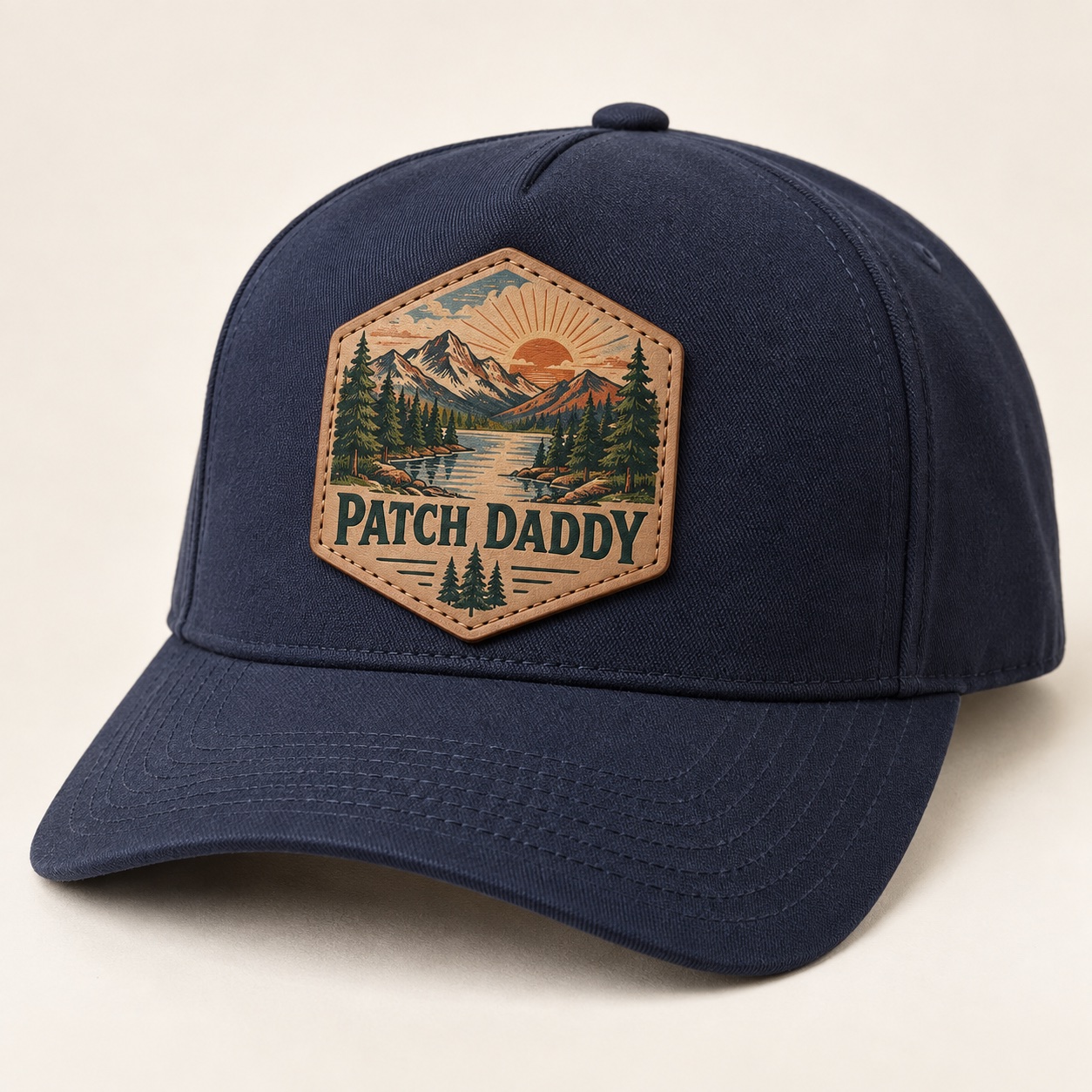 Printed leather finished hat inspiration