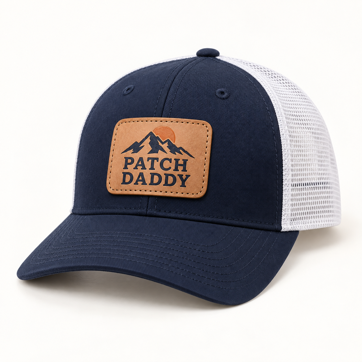 Printed Leather Patch Hats
